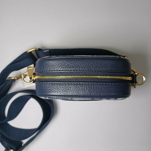 NWT Coach C8681 Plaid Dempsey Camera Bag Crossbody Mini Handbag Midnight Multi - Picture 5 of 8